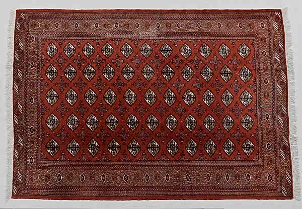 11428 VINTAGE TÜRKMEN BUHARA HALI: